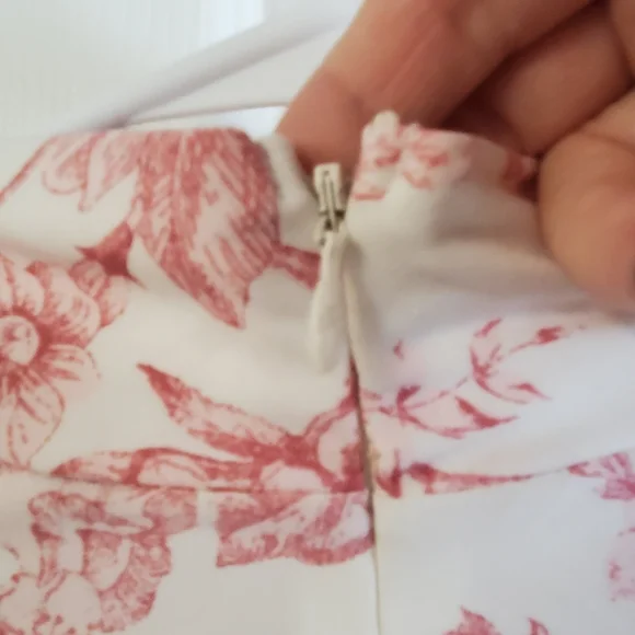 Lauren Ralph Lauren Med Long Sleeve Blouse Pink White Floral Romantic - Picture 12 of 12